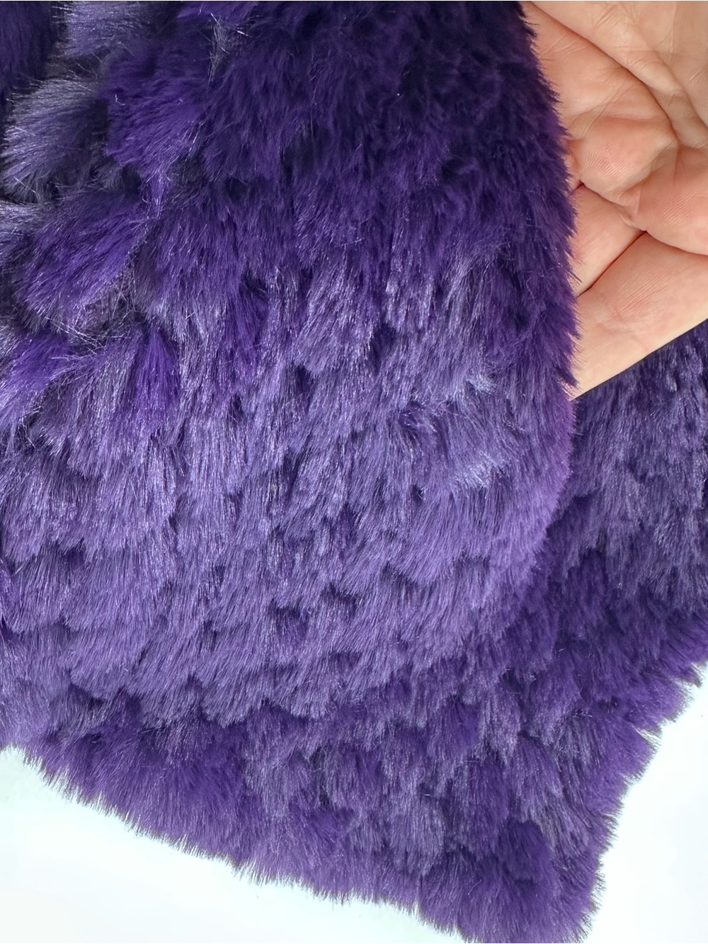 Stella + Lorenzo Plush Deep Purple Faux Fur Vest - Picture 8 of 8